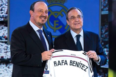 فلورنتينو بيريزرئيس النادي والمدرب رافاييل بينيتيز