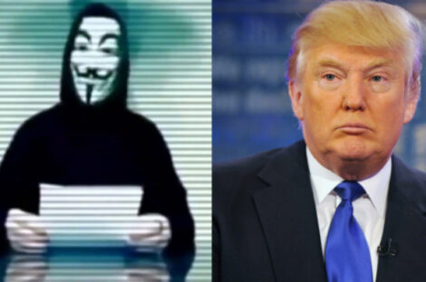أنونيموس تهدد وتعلن الحرب على دونالد ترامب بسبب العنصرية ضد المسلمين