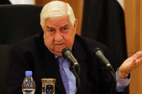 وزير خارجية النظام السوري وليد المعلم