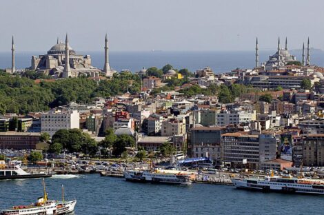 منظر عام لأماكن تاريخية في إسطنبول