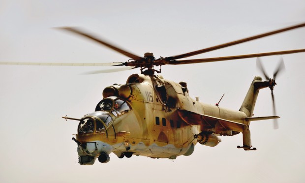 Afghan_Air_Corps_Mi-35_on_Kandahar,_2009