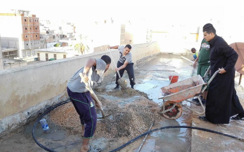 حملة الصيانة لمقر شبيبة الهلال الأحمر الليبي في الزاوية