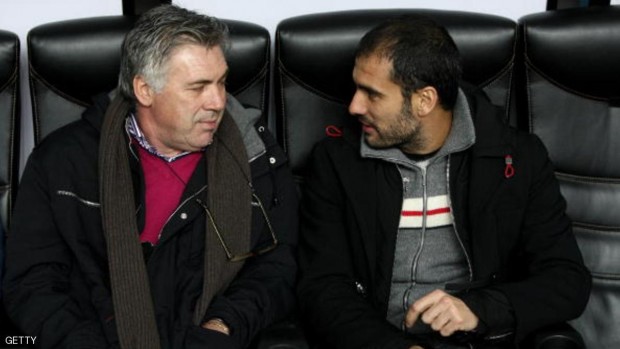 أنشيلوتي وغوارديولا بلقطة أرشيفية