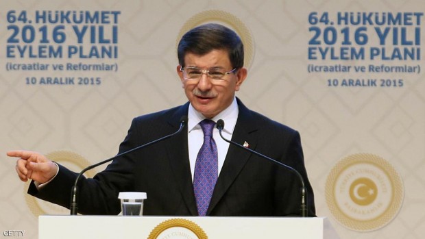 رئيس الوزراء التركي داود أوغلو ينتقد بوتن