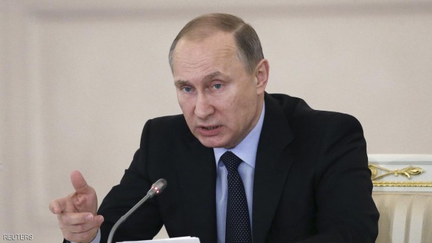 رئيس روسيا فلاديمير بوتن في الكرملين