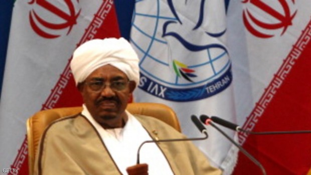 الرئيس السوداني، عمر البشير، لدى حضوره قمة دول عدم الانحياز بطهران، في 2012
