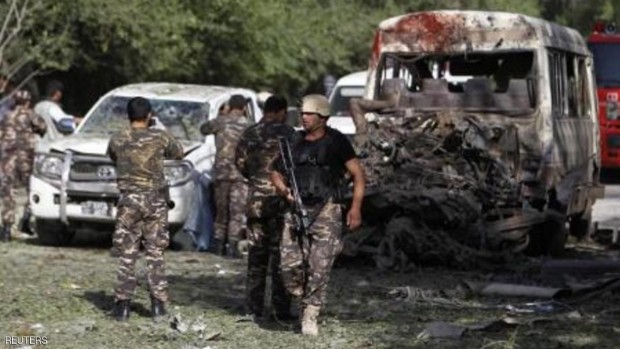 انفجار دمر سيارة في العاصمة الأفغانية كابول. صورة أرشيفية