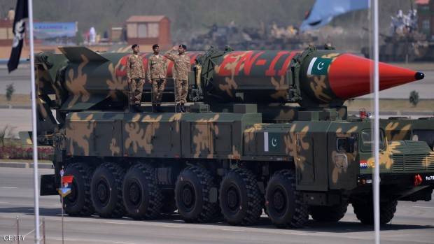 باكستان تمتلك عدة صواريخ يمكنها حمل رؤوس نووية