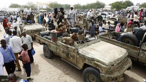 قوة تابعة لحركة العدل والمساوة بالقرب من مدينة نيالا