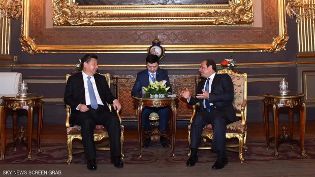 لقاء الرئيسين المصري والصيني في القاهرة