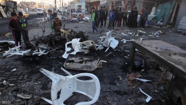 تفجير سابق في العاصمة العراقية بغداد