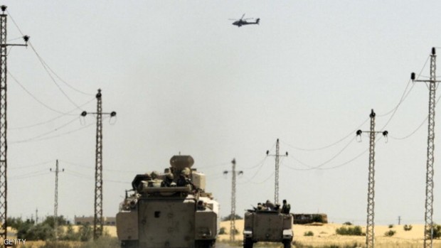 رتل عسكري للجيش المصري في سيناء