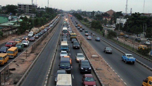 أحد الشوارع في مدينة لاغوس بنيجيريا