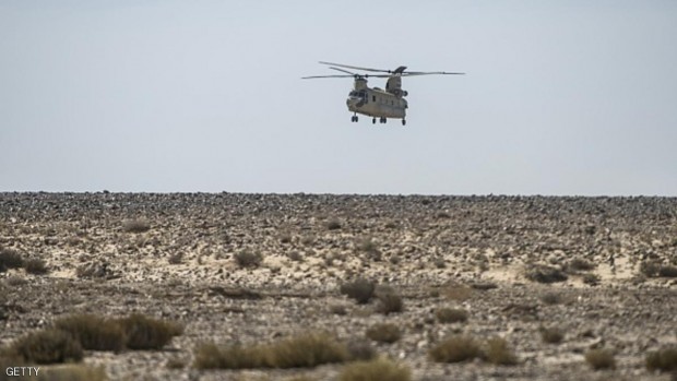 طائرة مروحية للجيش المصري في سيناء