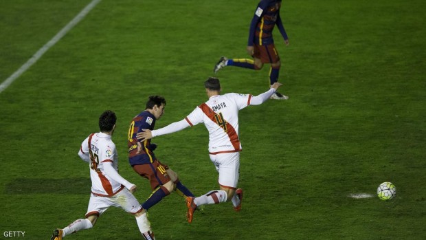 ميسي سجل 3 أهداف في مرمى رايو فايكانو