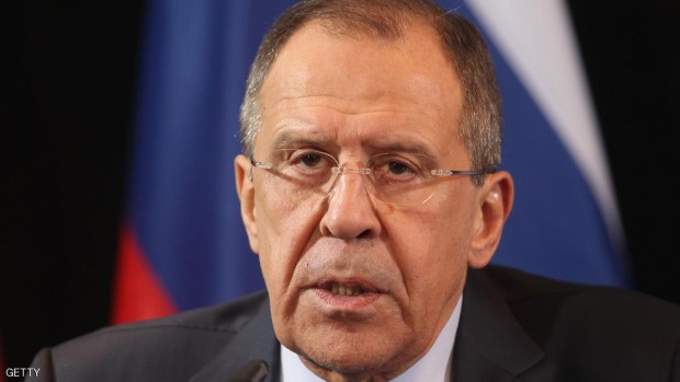 وزير الخارجية الروسي سيرغي لافروف في مؤتمر صحفي