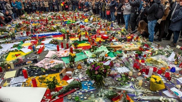 وقفة حداد على أروح ضحايا الهجمات وسط بروكسل - 24 مارس 2016