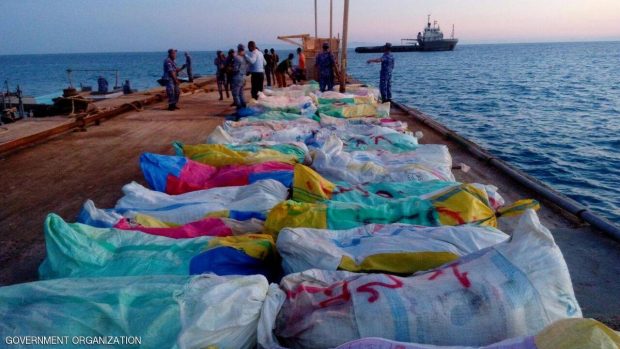 الكمية المضبوطة من قبل القوات البحرية البحرية المصرية