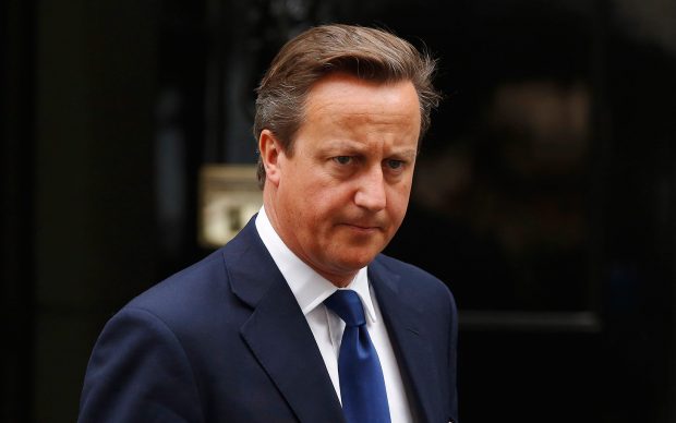 Britain's Prime Minister David Cameron leaves Downing Street in London