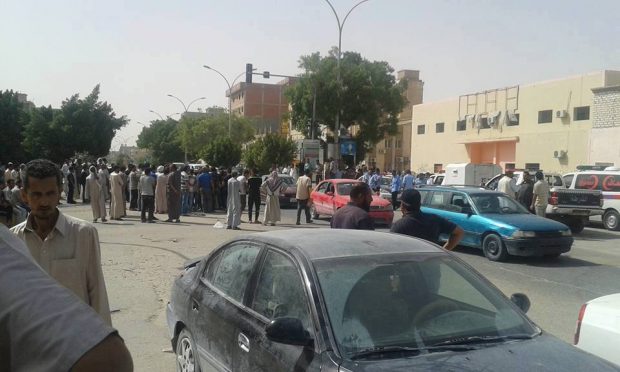 صور متداولة على الانترنت للمحتجين في اجدابيا