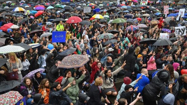 تظاهرة لمناهضين لخروج بريطانيا من الاتحاد الأوروبي