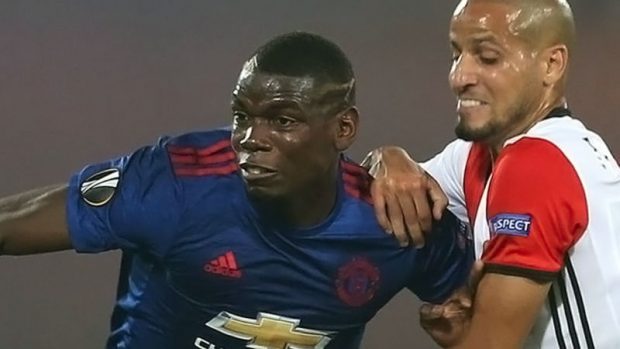 من مباراة مانشستر يونايتد وفينورد في الدوري الأوروبي