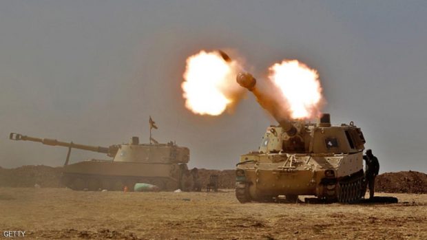 مدفعية للجيش العراقي في الموصل