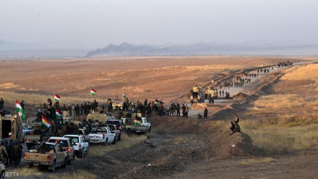 قوات من البشمركة الكردية تشارك في عمليات استعادة الموصل