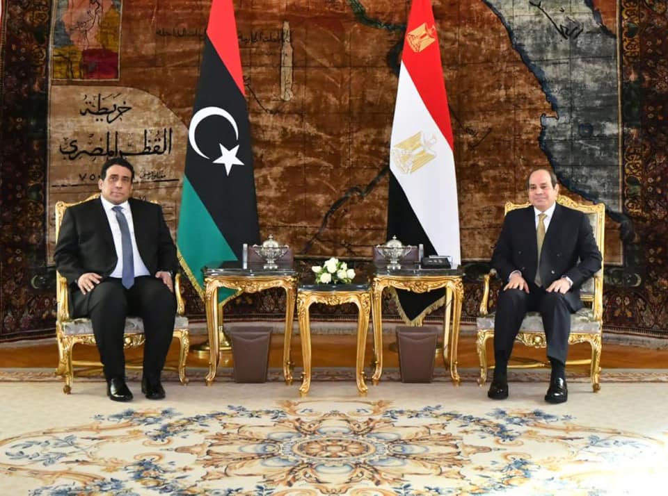 الرئيس المصري يستقبل «المنفي» في القاهرة