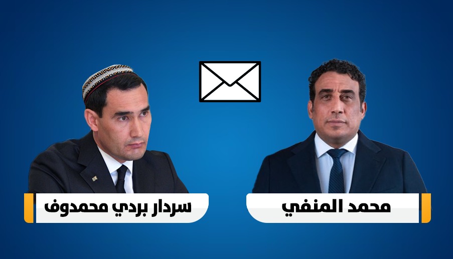 ليبيا – “المنفي” يتلقى برقية تهنئة من رئيس تركمانستان